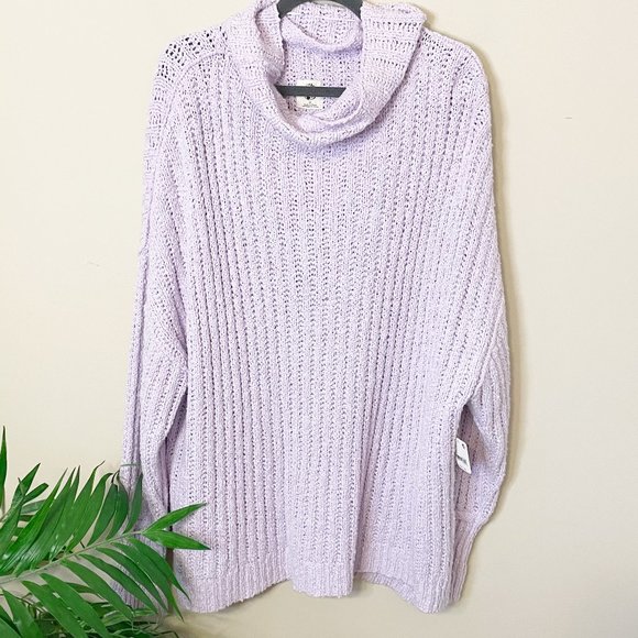 Free People Sweaters - We The Free NWT Lilac Oversized Knit Tunic Sweater XL
